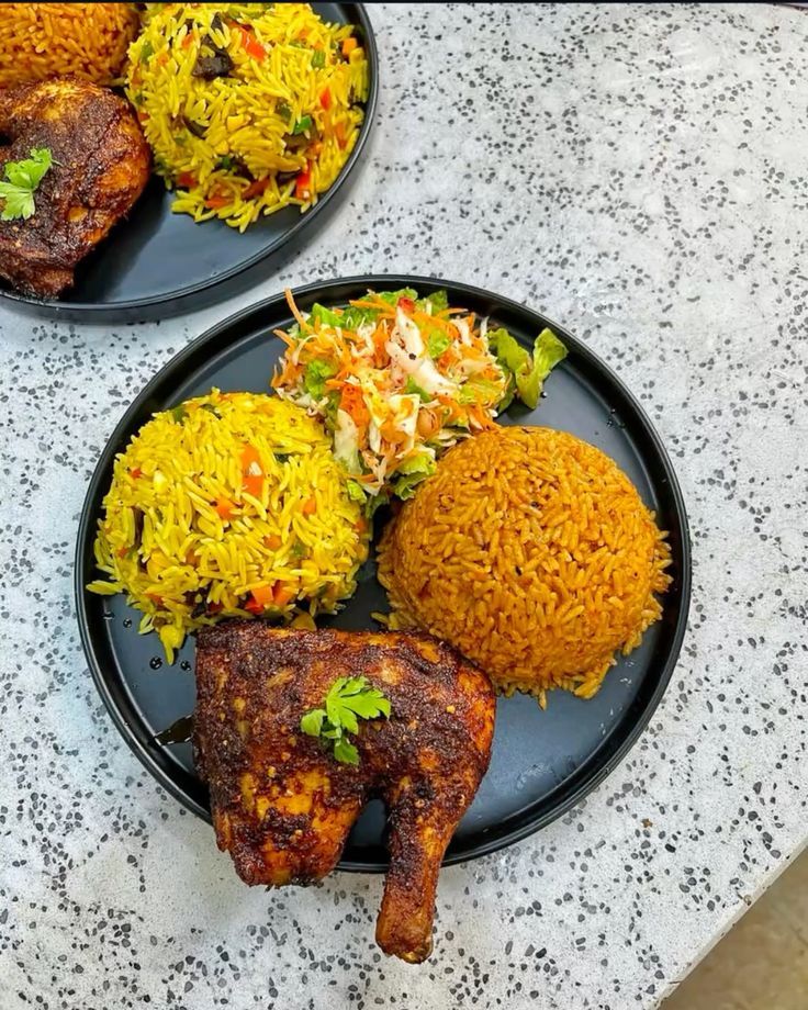 Fried Rice and Jollof with Chicken