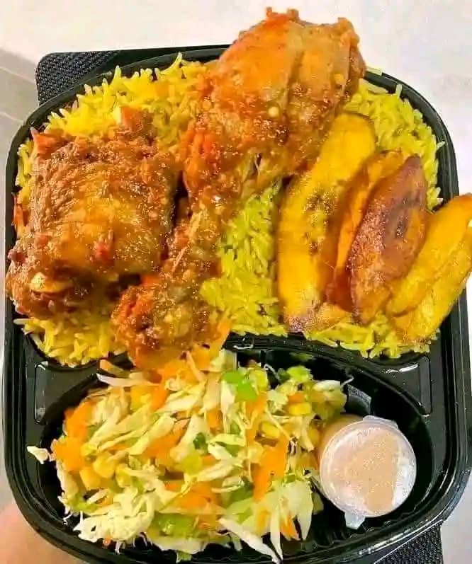 Rice, Fish, Plantain/Salad - Image 2