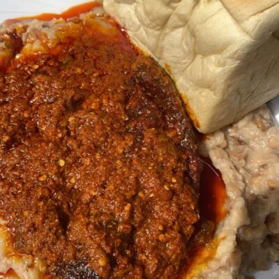 Ewa Agoyin Beans & Bread Combo