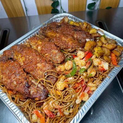 Spaghetti with Turkey and Plantain/Sausage