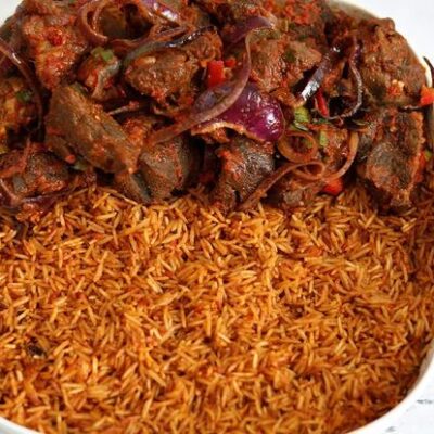 Jollof Rice + Beef